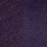 Textured deep purple tablecloth, dinner napkin, and runner.