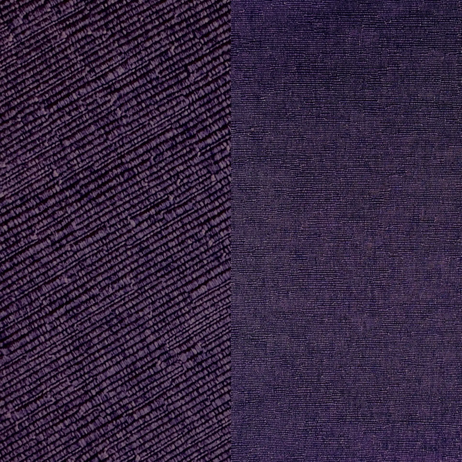 Textured deep purple tablecloth, dinner napkin, and runner.