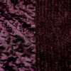 Dark purple textured festive tablecloth and runner.