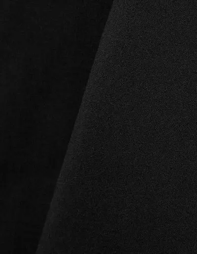 Black cotton tablecloth and dinner napkin.