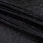 Black sheer voile tablecloth and runner.