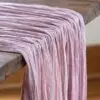 Blush bohemian gauzy runner.