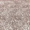 Blush pink rose gold sequin leaf print sheer tablecloth and runner.