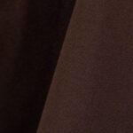 Brown cotton tablecloth and dinner napkin.