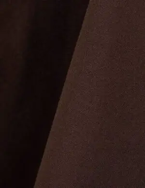Brown cotton tablecloth and dinner napkin.