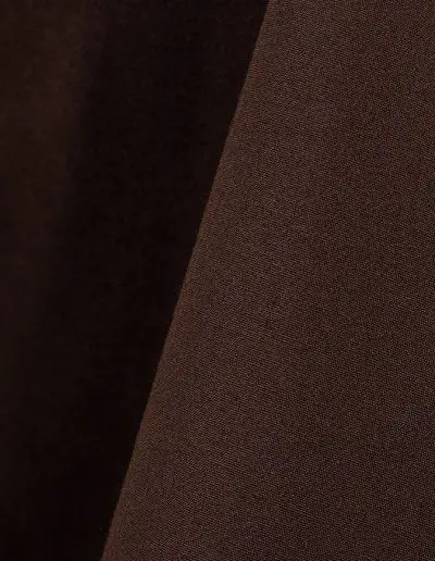 Brown cotton tablecloth and dinner napkin.