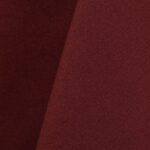 Burgundy cotton tablecloth and dinner napkin.