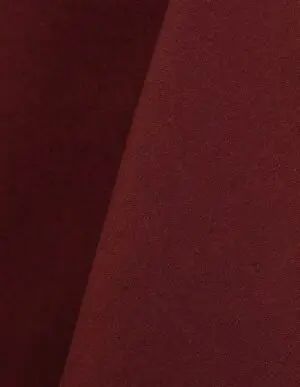 Burgundy cotton tablecloth and dinner napkin.