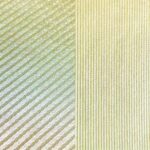 Cream striped tablecloth, dinner napkin, and cocktail napkin.