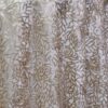 Champagne sequin leaf print sheer tablecloth and runner.