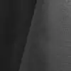 Charcoal grey polyester tablecloth, runner, sash, and dinner napkin.