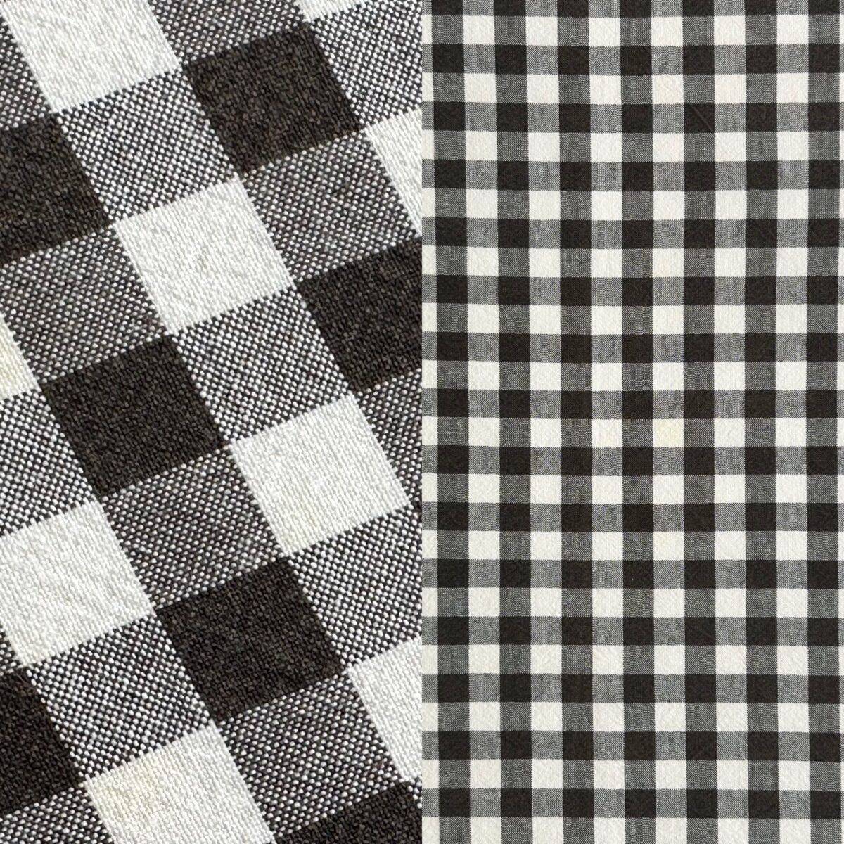 Black and white gingham dinner napkin.