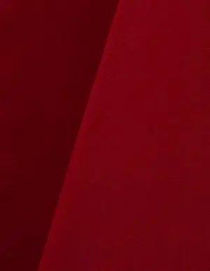Cherry red cotton tablecloth and dinner napkin.