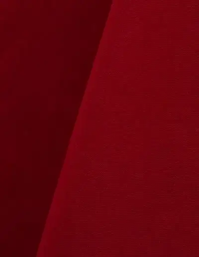 Cherry red cotton tablecloth and dinner napkin.