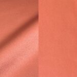 Coral satin tablecloth and runner.