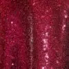 Glitzy dark red sequin tablecloth and runner.
