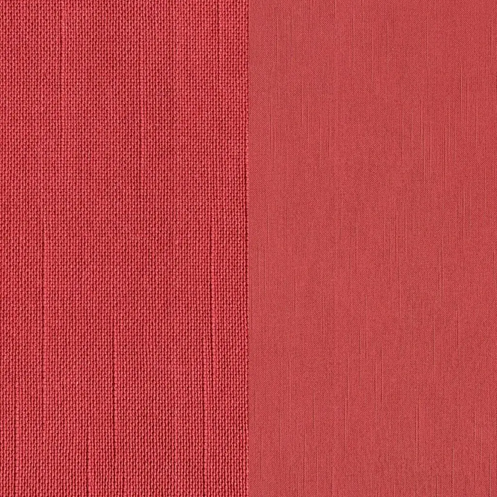 Deep orange-red dinner napkin.