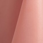 Dusty Rose polyester tablecloth, runner, sash, and dinner napkin.