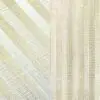 Classic ivory stripe tablecloth, runner, and dinner napkin.