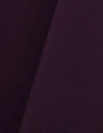 Eggplant purple cotton tablecloth and dinner napkin.