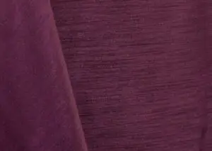 Eggplant purple majestic dupioni tablecloth, runner, sash, and dinner napkin.