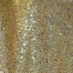 Glitzy gold sequin tablecloth and runner.