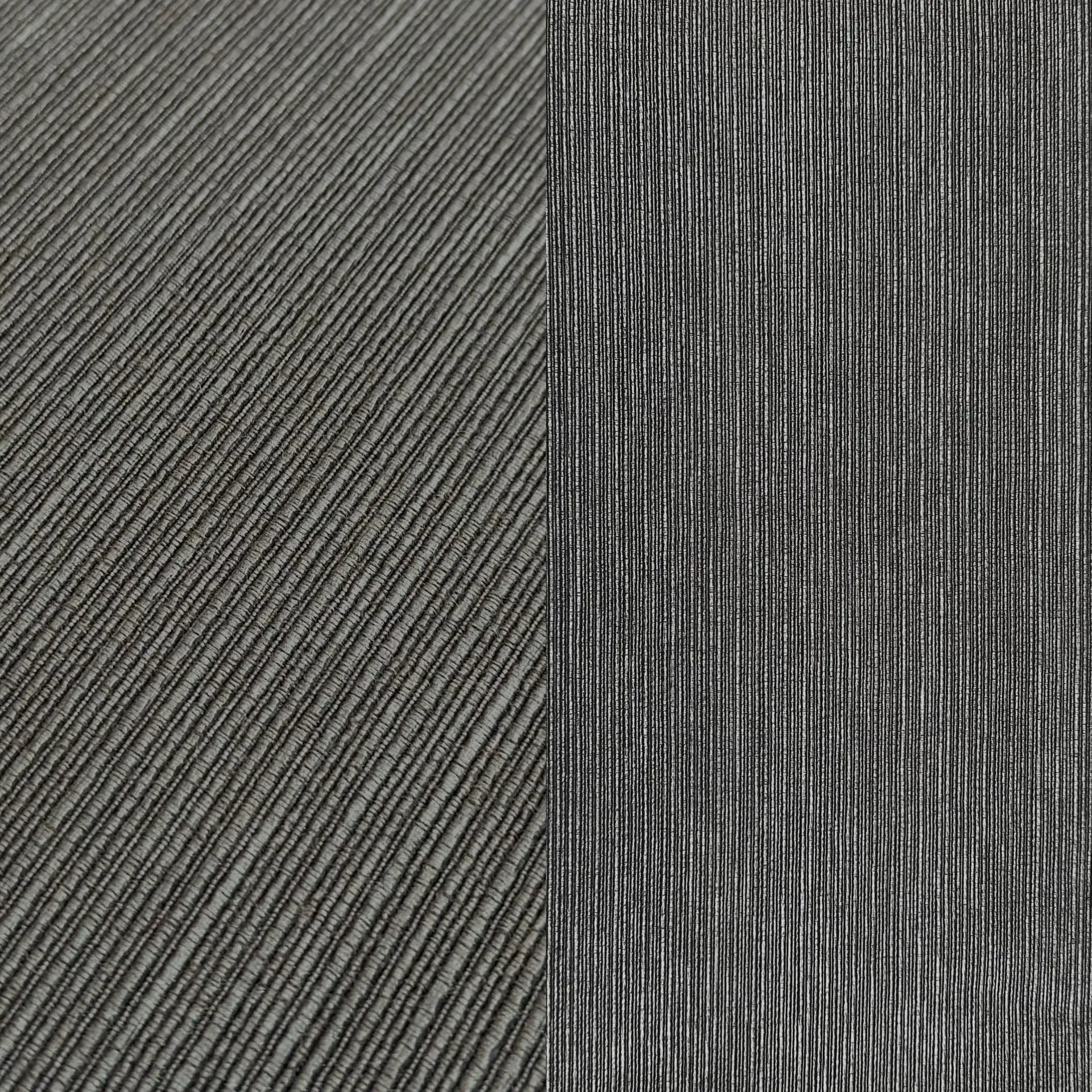 Charcoal textured tablecloth, runner, cocktail napkin, and dinner napkin.