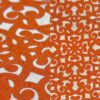 Burnt orange Henna print tablecloth and runner.