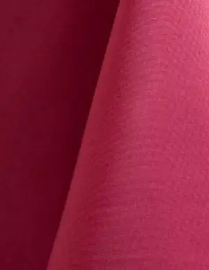 Hot pink polyester tablecloth, runner, sash, and dinner napkin.