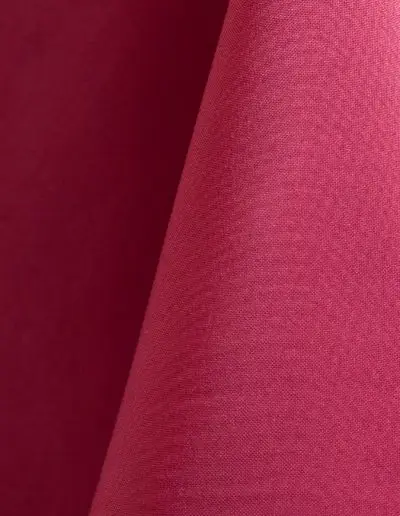 Hot pink polyester tablecloth, runner, sash, and dinner napkin.