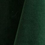 Rich hunter green velvet tablecloth and dinner napkin.