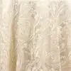 Sheer ivory paisley lace tablecloth and runner.