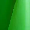 Kelly green polyester tablecloth, runner, sash, and dinner napkin.