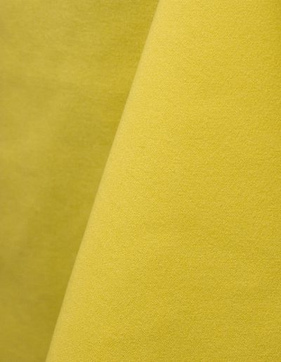 Lemon yellow cotton tablecloth and dinner napkin.