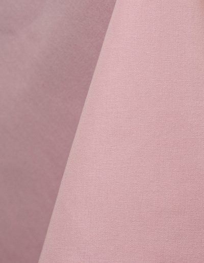 Light pink cotton tablecloth and dinner napkin.