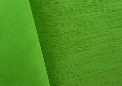 Lime green majestic dupioni tablecloth, runner, sash, and dinner napkin.