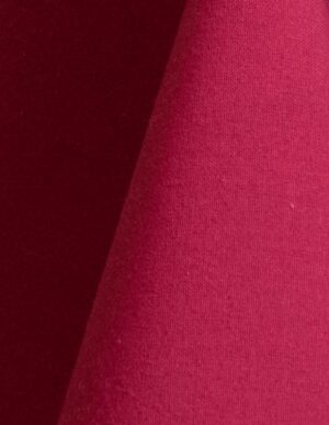 Magenta pink cotton tablecloth and dinner napkin.