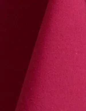 Magenta pink cotton tablecloth and dinner napkin.