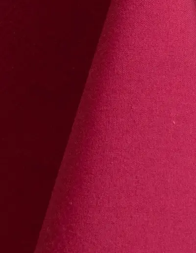 Magenta pink cotton tablecloth and dinner napkin.