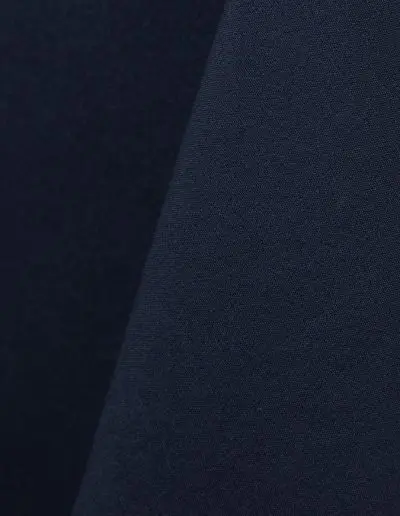 Navy blue cotton tablecloth and dinner napkin.