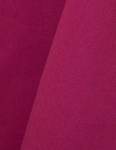 Raspberry pink cotton tablecloth and dinner napkin.