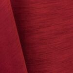 Cherry red majestic dupioni tablecloth, runner, sash, and dinner napkin.