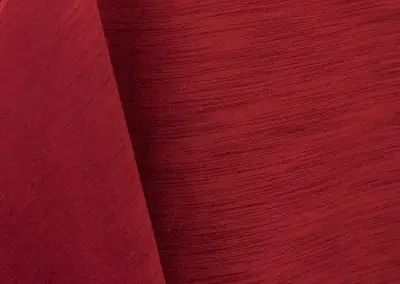 Cherry red majestic dupioni tablecloth, runner, sash, and dinner napkin.