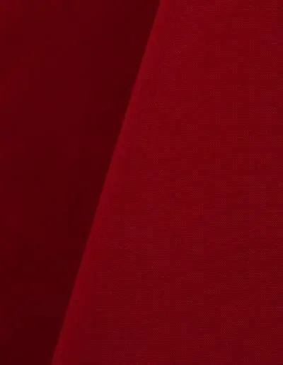 Red cotton tablecloth and dinner napkin.