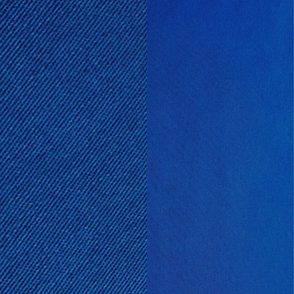 Royal blue cotton tablecloth and dinner napkin.