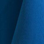 Royal blue polyester tablecloth, runner, sash, and dinner napkin.