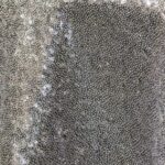 Glitzy silver sequin tablecloth and runner.