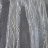 Silver wave print tablecloth.