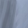 Silver grey satin stripe tablecloth.