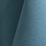 Slate grey polyester tablecloth, runner, sash, and dinner napkin.